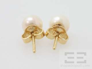 Designer Freshwater 18K Gold 6 mm. Pearl Earrings  