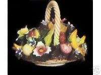 NEW Capodimonte Fruit Basket Centerpiece Porcelain  