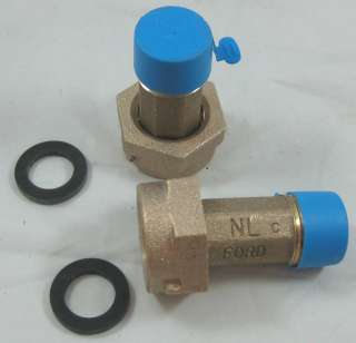 Lead free Brass Water Meter Couplings, Set of 2 w/Gaskets C38 23 