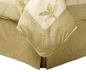 WAVERLY HOME PALM TROPICAL FULL BEDSKIRT GOLD  