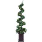 Allstate Floral 5 Snowed Helix Spiral Tree x260 w/100 Clear Lights in 