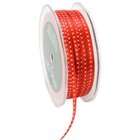 May Arts 1/8 Inch Wide Ribbon, Red and White Satin Dot