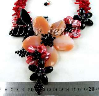   gems black faceted onyx colorful jade red shell red coral hand made