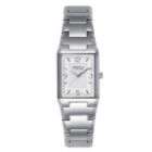 Caravelle Ladies Silvertone Watch with Silver White Dial and Link Band