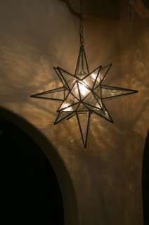 Moravian 24 Clear WATER Glass Star light / lamp  