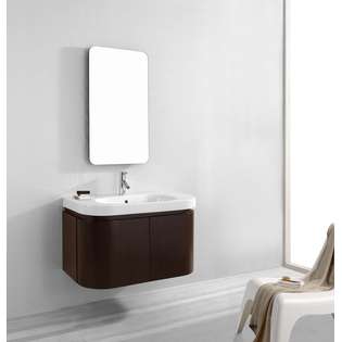   inch Marvella   Walnut   Single Sink Bathroom Vanity Set 