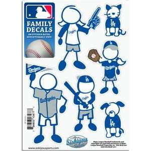  Los Angeles Dodgers 5in x 7in Family Car Decal Sheet 