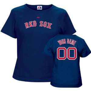  Boston Red Sox Womens  Personalized with Your Name  Navy 