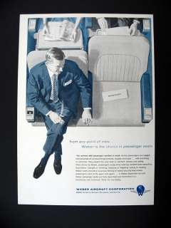 Weber Aircraft Airliner Airplane Seating Seats 1956 print Ad 