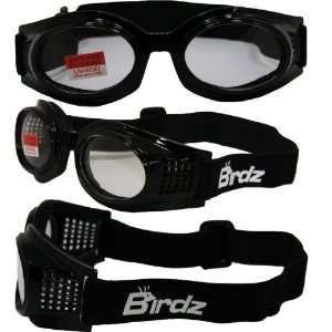  Kite Motorcycle Goggles By Birdz   Glossy Black Frame 