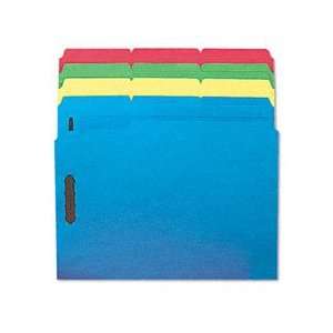   FOLDERS, TWO FASTENERS, 1/3 CUT ASSORTED TOP TAB, LETTER, BLUE, 50/BOX