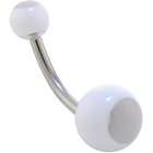 Body Candy White Clear PANADA BALL Belly Button Ring