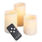 Gerson 3 Piece Flameless Wax Wavy Edge Candle