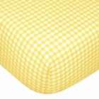 Tadpoles Classic Gingham Fitted Crib Sheets   Set of 2   Yellow