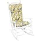   Jumbo Rocking Chair Cushion Set   Farrell Floral fabric   Yellow