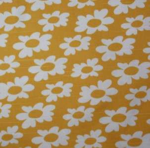 Lined Valance Curtain Bright/Sunny Yellow Flowers  
