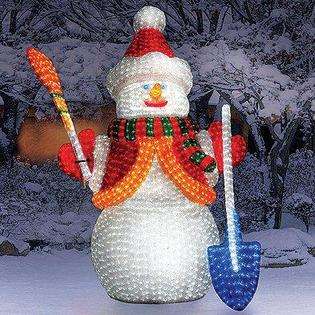 LED Lighted Christmas Acrylic Snowman  Trim a Home Seasonal Christmas 