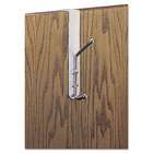Safco 4166 Over the door Double Coat Hook, Chrome plated Steel, Satin 