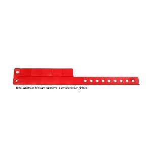  Neon Red 5 Tab Vinyl Cash Tag Wristbands   500 Ct. Office 