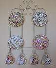 Iron HAT STAND Wire Ball Store display Holder items in Arbed Floral 