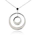 Joolwe Sterling Silver Double Circle Pendant