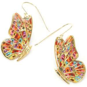 Butterfly Wing Jewelry 18k Gold Silver Dangle Earrings  