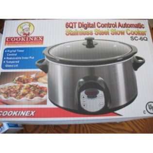   Qt. Digital Control Slow Cooker STAINLESS STEEL 