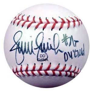  Jennie Finch Autographed Pink Trump Softball 04 Gold PSA 