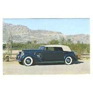  1937 LincolnV 12 Convertible Sedan LeBaron Postcard 