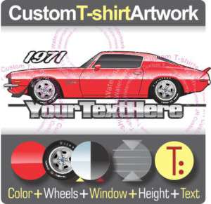 Custom T shirt for 1972 Chevrolet camaro RS SS Z28 fans  