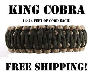 King Cobra Custom Paracord Survival Bracelet 550 cord  