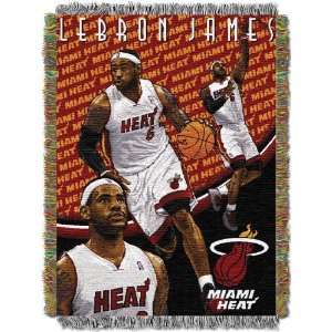  NBA Miami Heat LeBron James 48x60 Tapestry Throw Sports 