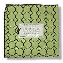Swaddle Designs Ultimate Receiving Blanket   Lime with Brown Mod 