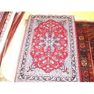  Hand Knotted Isfahan Persian Rug   24x36 
