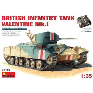  1/35 British Infantry Valentine Mk.1 with Crew Toys 