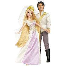 Disney Rapunzel and Flynn Wedding Doll Set   Mattel   