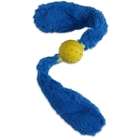 Doggles TYTALG04 Tails Dog Toy in Blue with Yellow Ball Large