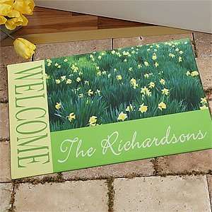  Personalized Doormats   Fields of Flowers Patio, Lawn 