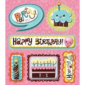  Birthday Surprise Layered Glitter Cardstock Stickers 