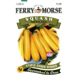  Ferry Morse Seeds 1375 Squash   Gold Rush Hybrid 1.5 Gram 
