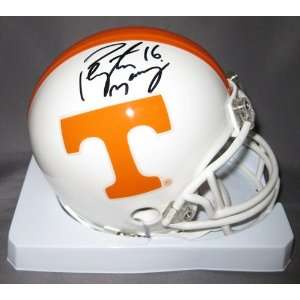 Peyton Manning Autographed Mini Helmet   Replica   Autographed College 