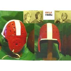  1940 Oklahoma Leather Football helmet