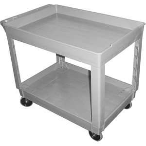  Gray Continental 5805 Utility Cart 2 shelf Recessed Top 40 