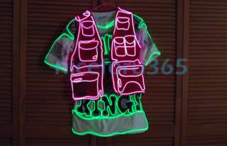 Pink Neon Glow EL Light Wire Rope Tube for Car Party 3M  