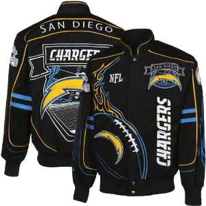   San Diego Chargers Big & Tall On Fire Jacket 3XL