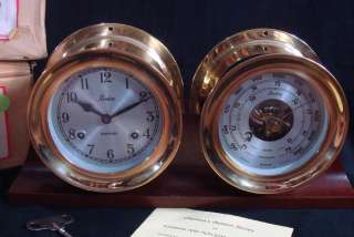 Estate Rare NOS Chelsea/Boston Shipstrike Barometer Clock Set w/ Boxes 