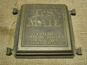 Vintage Brass Mail Slot  Antique Mailbox Box Old RARE  