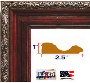 Custom 2.5 Cherry maroon Picture Poster frame 18 inch wide  18 