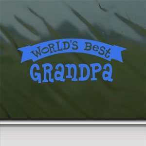  Worlds Best Grandpa Blue Decal Car Truck Window Blue 