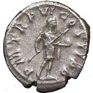   III 241AD Silver Authentic Ancient Roman Coin Emperor w spear, globe